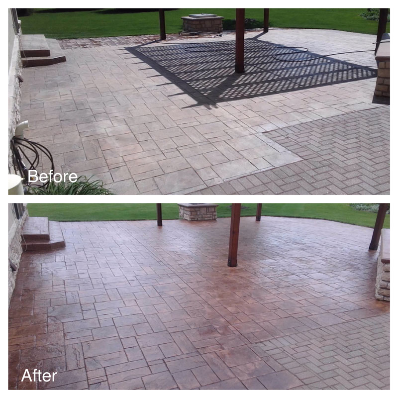 Stamped Decorative Concrete Sealing, How To Seal Stamped Concrete Patio