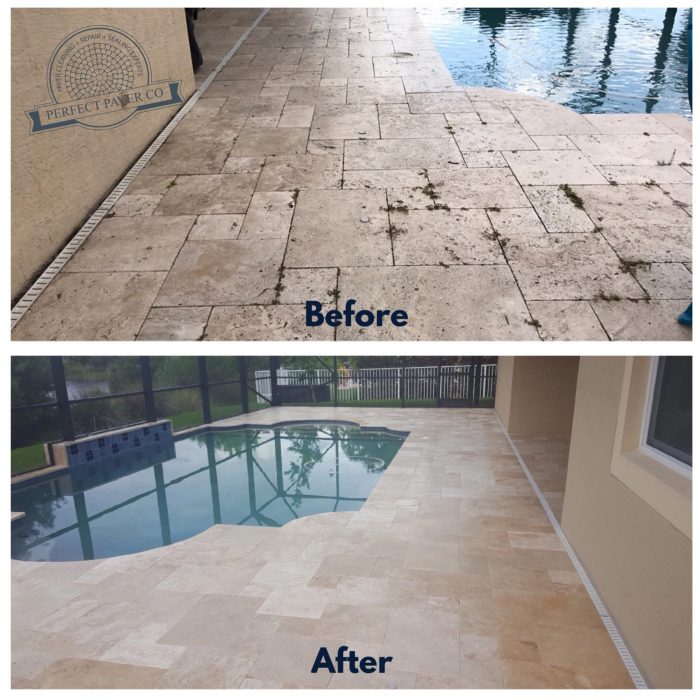 Travertine Paver Sealing Coral Springs FL