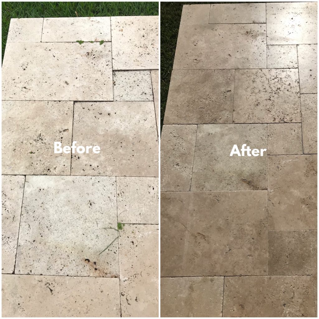 Travertine Paver Sealing Weston FL