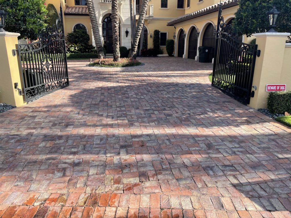 Spanish Clay Brick Paver Driveway