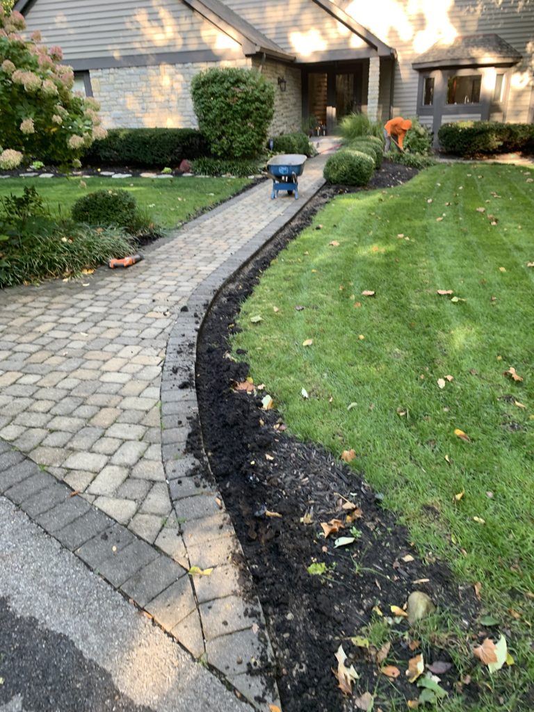 Replace bad paver edging Dayton ohio