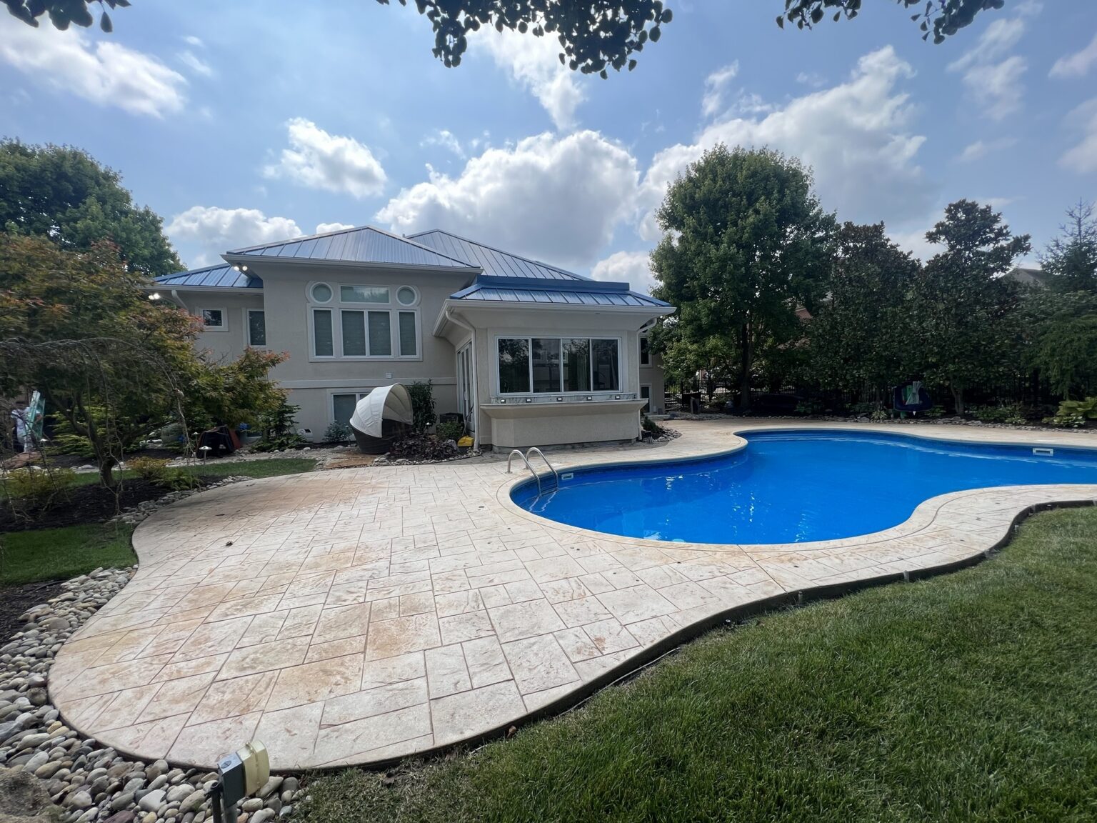 Project Highlight: Stamped Concrete Pool Deck Restoration in Mason ...