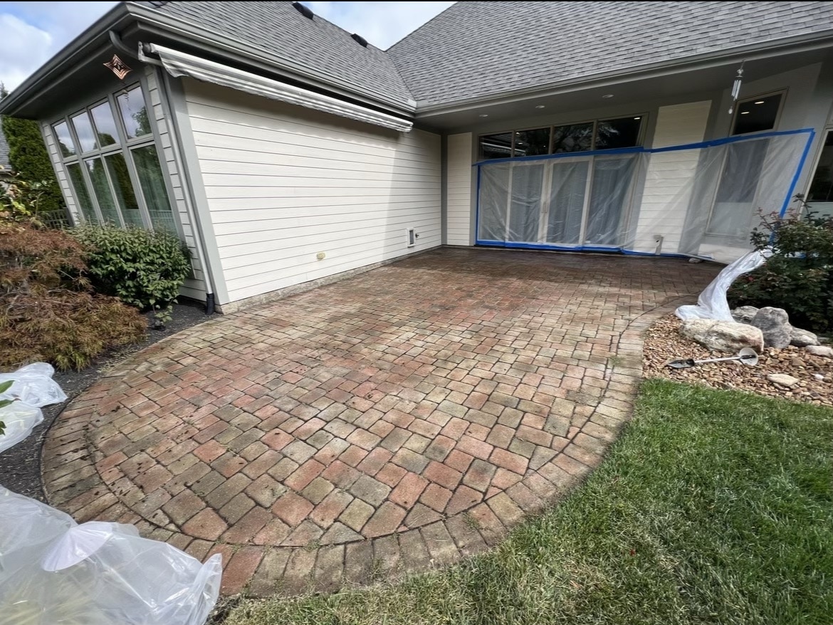 Remove white sealer from pavers