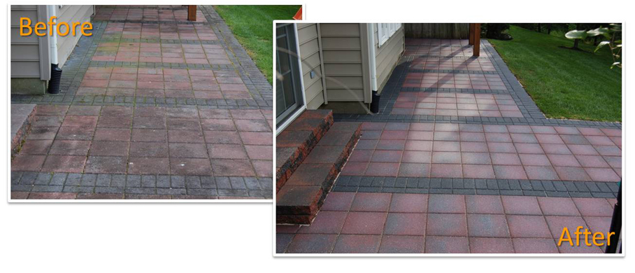 Paver Sealing before and After